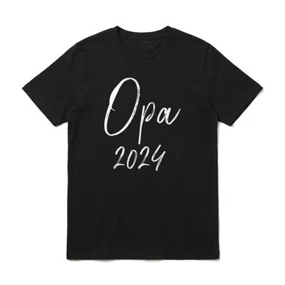 Opa 2024 Schwangerschaft verkünden T-Shirt – Klassisches T-Shirt in Schwarz