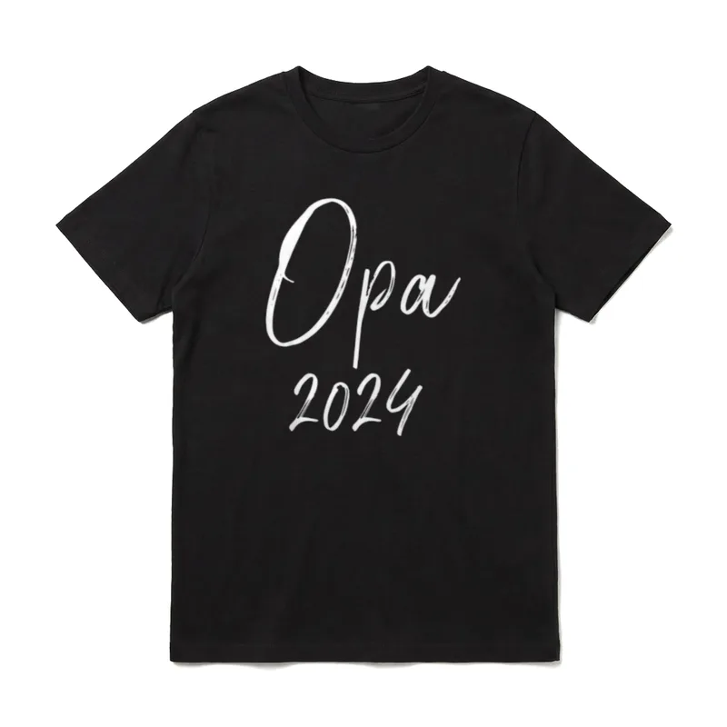 Opa 2024 Schwangerschaft verkünden T-Shirt – Klassisches T-Shirt in Schwarz