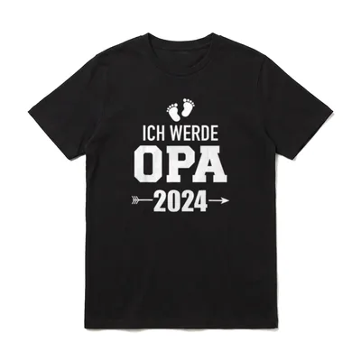 Ich werde Opa 2024 T-Shirt – Klassisches T-Shirt in Schwarz