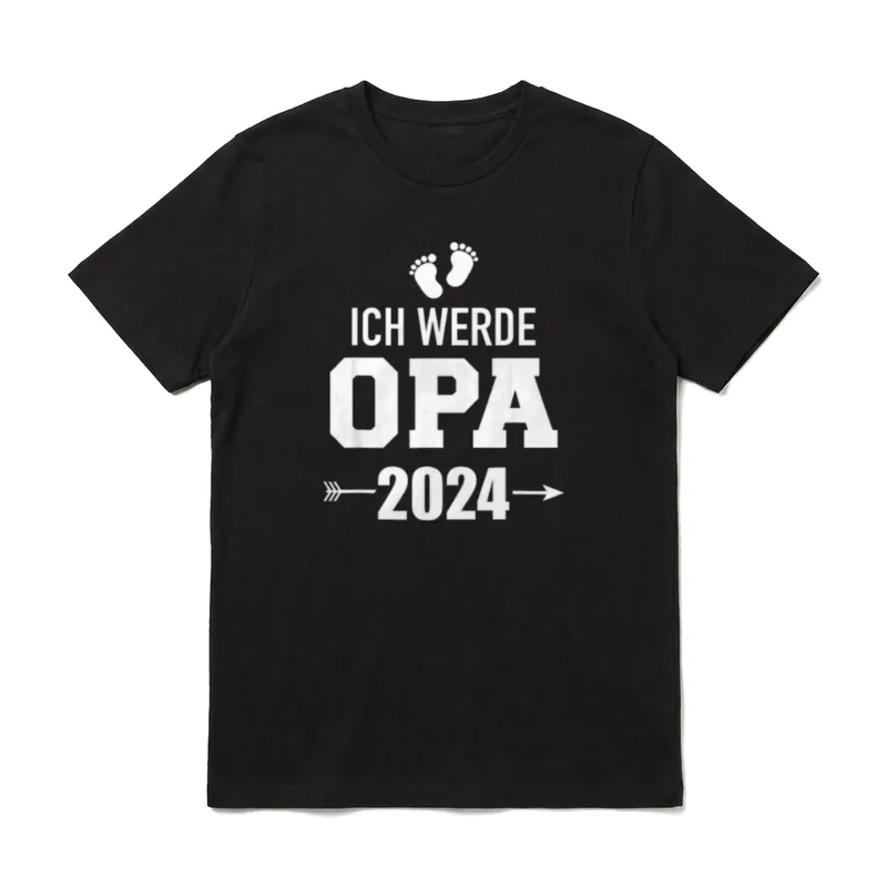 Ich werde Opa 2024 T-Shirt – Klassisches T-Shirt in Schwarz