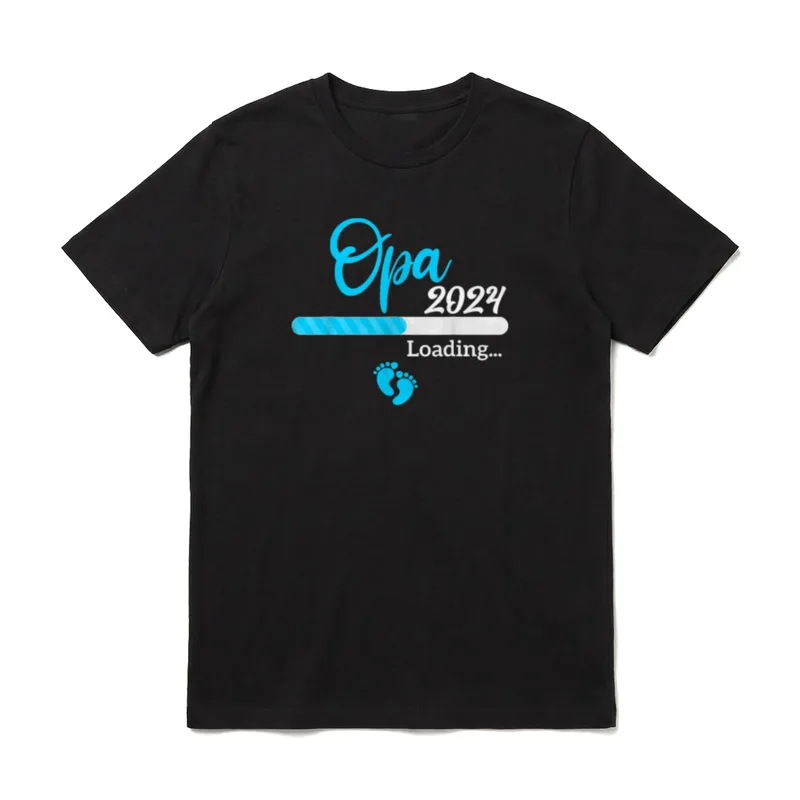 Ich werde Opa 2024 Loading T-Shirt – Klassisches T-Shirt in Schwarz