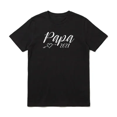 Papa 2021 Vatertag Werdender T-Shirt – Klassisches T-Shirt in Schwarz