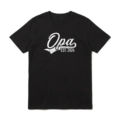 Opa 2024 Schwangerschaft verkünden T-Shirt – Klassisches T-Shirt in Schwarz