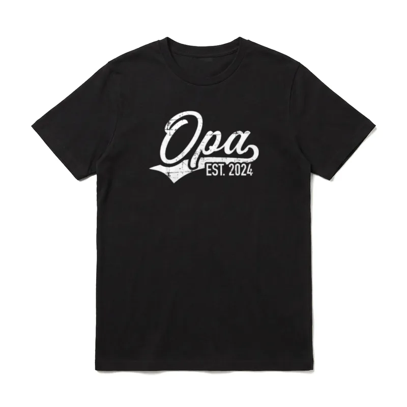 Opa 2024 Schwangerschaft verkünden T-Shirt – Klassisches T-Shirt in Schwarz