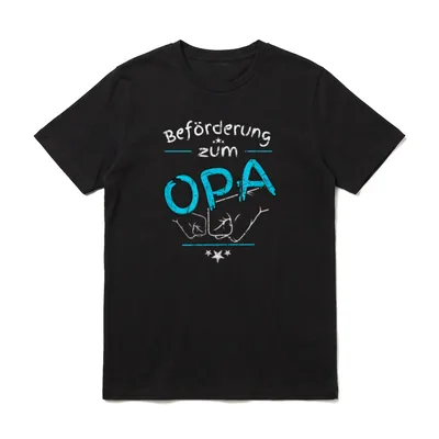 Opa Verkündung Schwangerschaft Beförderung T-Shirt – Klassisches T-Shirt in Schwarz
